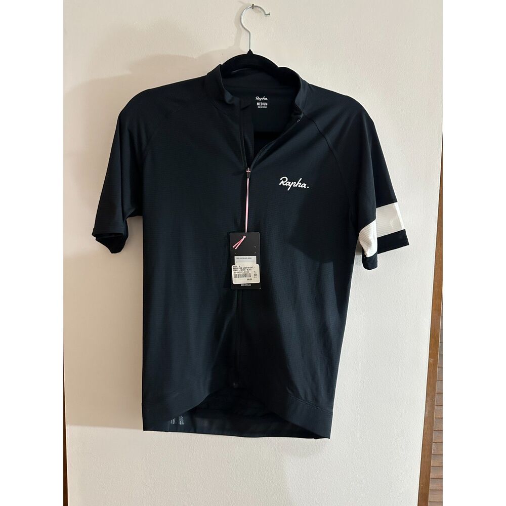 Rapha Core Lightweight Cycling Jersey Men’s Medium Black Short Sleeve NWT